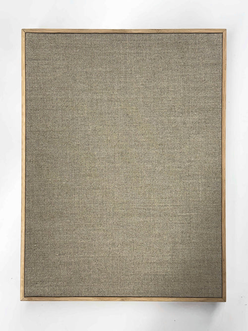 Raw Linen Open Air Panel + Raw European White Oak No-Float Frame | 9x12" | Free Shipping